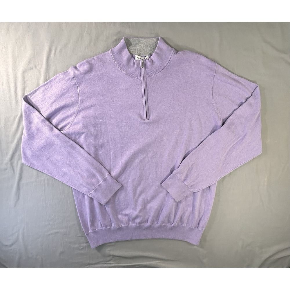 Peter Millar Crown Lavender 1/4 Zip Pullover Men's XL Lightweight New Golf